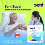 SUPER SENI BREATHABLE ADULT DIAPERS LARGE 10 PCS
