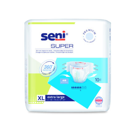 SUPER SENI BREATHABLE ADULT DIAPERS EXTRA LARGE 10 PCS