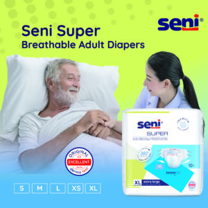 SUPER SENI BREATHABLE ADULT DIAPERS EXTRA LARGE 10 PCS