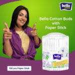 Bella Cotton Buds Octagonal Box Paper Stick 150 Pieces